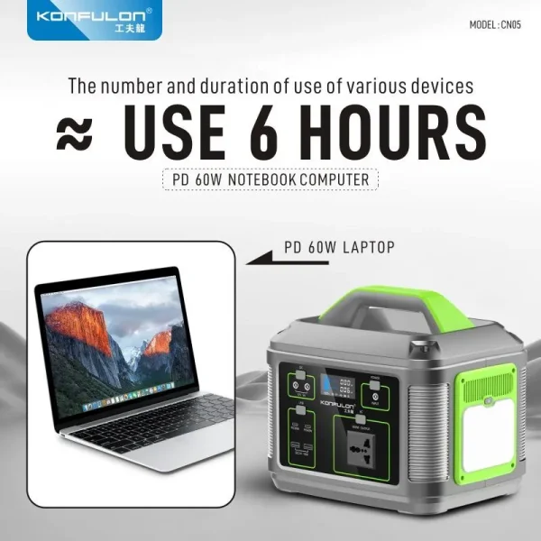 پاور ژنراتور کانفلون 600 وات 128000 میلی آمپر مدل CN05 - Image 2