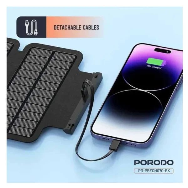 پاوربانک پنل خورشیدی 20000 پرودو PD 20W مدل PB070 - Image 2