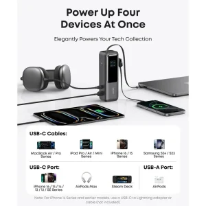 پاوربانک آنکر 25000 میلی آمپر مدل A1695 خروجی 165 وات